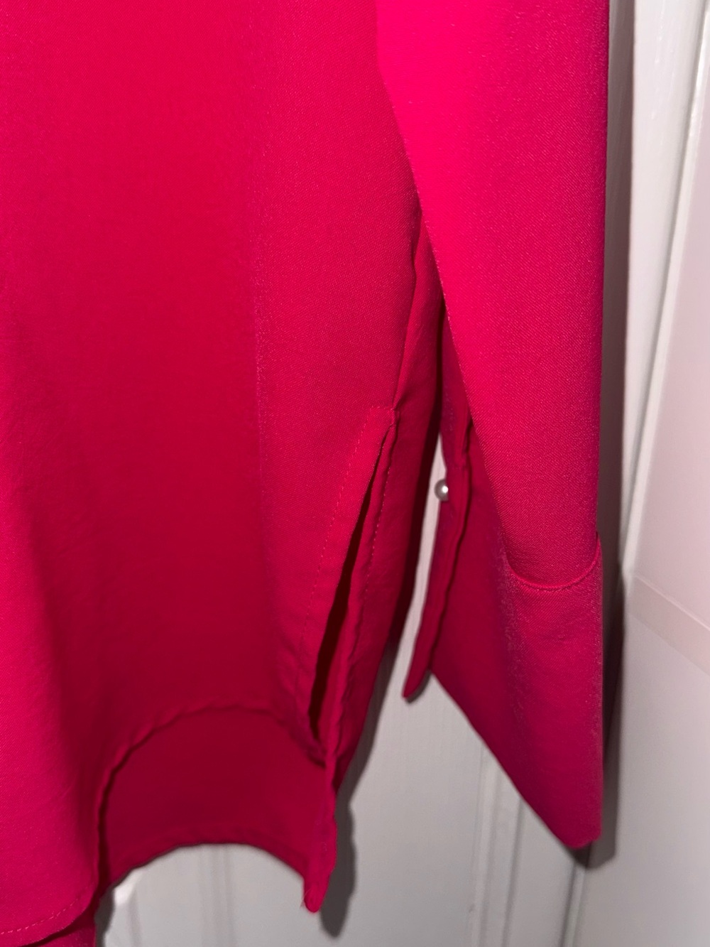 Zara Raspberry Pink Long-Sleeve Button-Down Shirt - Picture 4 of 6